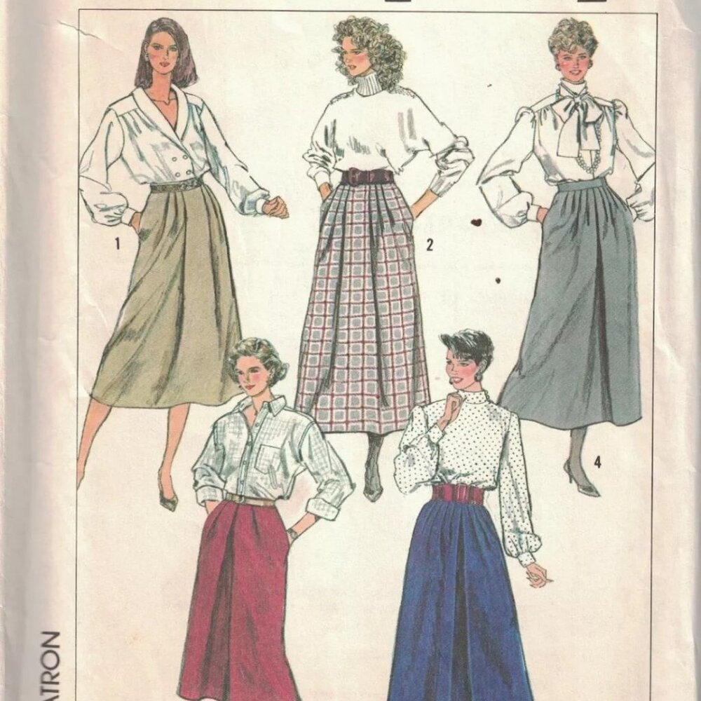 Vintage Simplicity 7856 Misses Skirts Career or Casual Misses Size 6